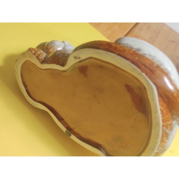 Large Stoneware Cat Planter David Stewart 10.5 x 7 x 5" - Picture 6 of 8